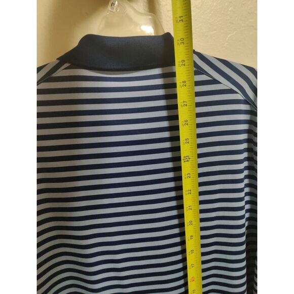 Nike Dri Fit Mens Polo Shirt Size Xtra Large White Black Striped Short Sleeve - Picture 12 of 16